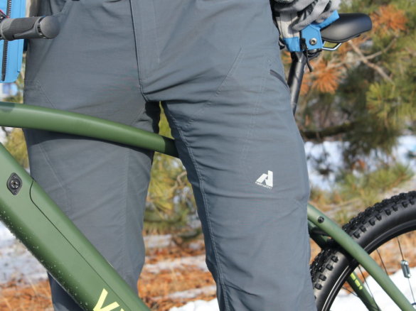 This photo shows a closeup of the Eddie Bauer Guide Pro Pants thigh pocket.