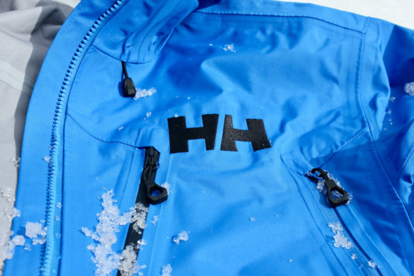 This photo shows a closeup of the Helly Hansen Odin 9 Worlds 2.0 Jacket.