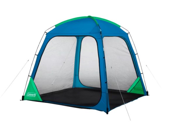 This best screen house guide photo shows the Coleman Skyshade 8x8 Screen Dome Canopy.