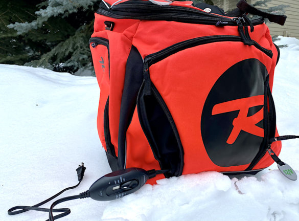 This photo shows the controller for the Rossignol Hero Heated Boot Bag.