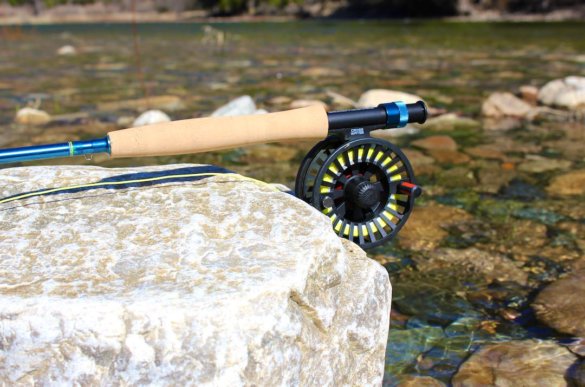 This fly fishing rod and reel combo photo shows a fly rod and reel outfit tested and reviewed by the author.