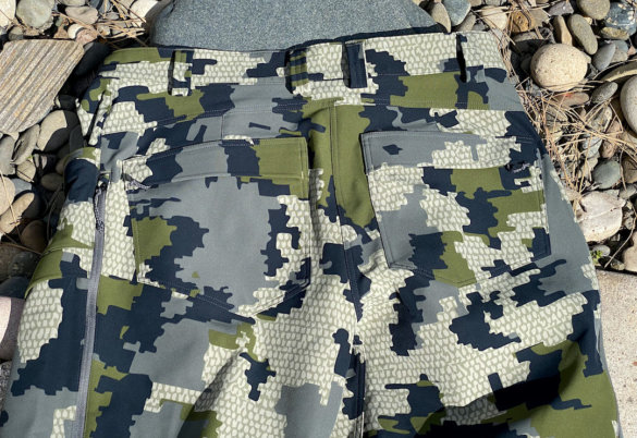 This photo shows the rear of the KUIU Attack Pants.