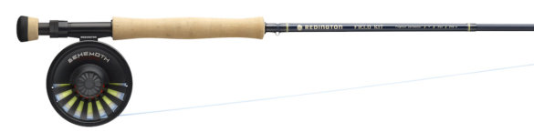 This photo shows the Redington Tropical Saltwater Field Kit fly rod, reel, and fly line.
