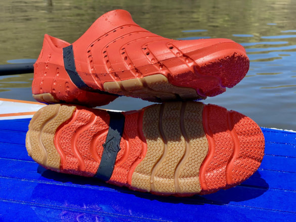 This photo shows the Sperry Water Strider shoes in the men's orange color option.