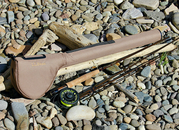 This photo shows the L.L.Bean Quest Fly Rod Outfit with the included travel case.