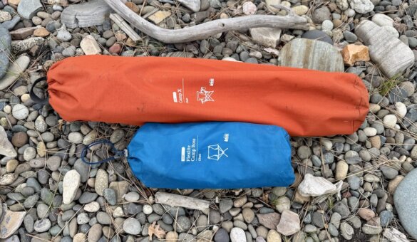 flexlite camp boss chair packed size compared to full-size camp chair packed size