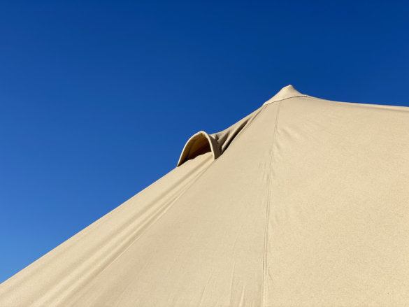 This photo shows the top of the Regatta Bell Tent.
