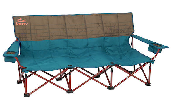 This photo shows the 3-person Kelty Lowdown Couch camping chair.