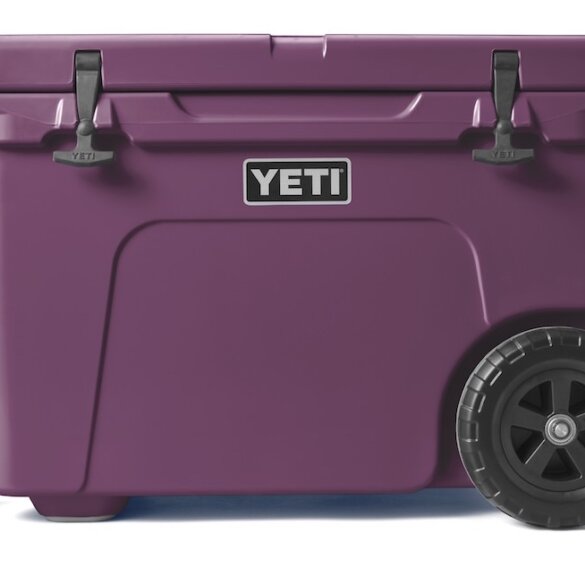 This YETI Sale photo shows the YETI Tundra Haul Hard Cooler in the Nordic Purple color option.