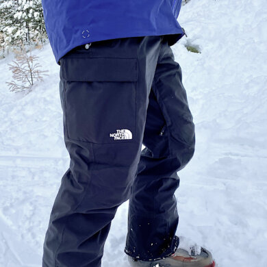 Pants while skiing during the testing and review process.
