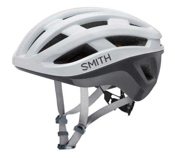 This photo shows the Smith Optics Persist Helmet in the white cement color option.