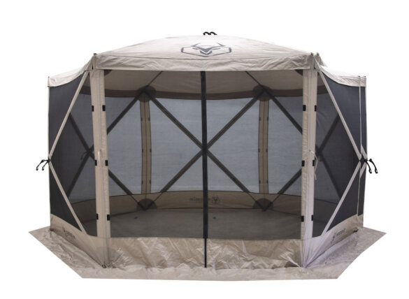 This product photo shows the Gazelle G6 6-Sided Portable Gazebo screen tent shelter.