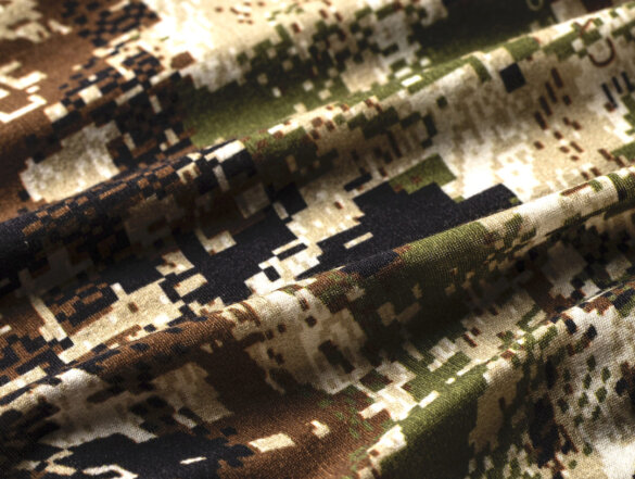 This photo shows a closeup of the new Sitka ArmorSpun merino wool fabric.