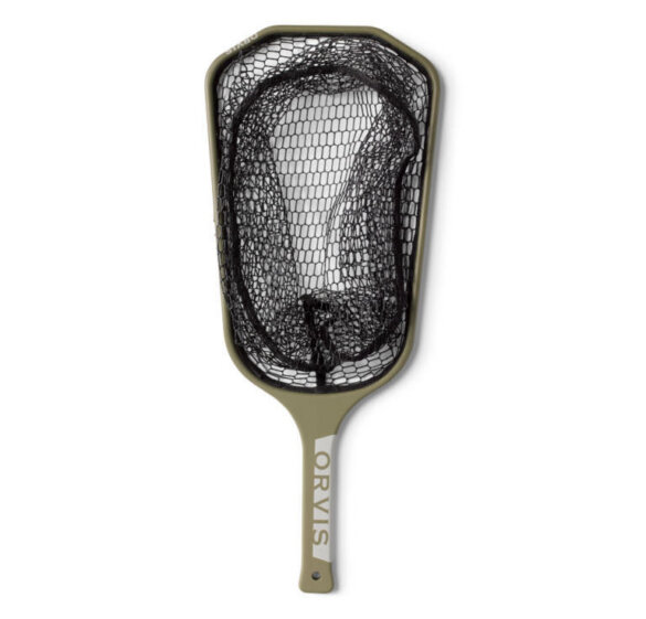 This product photo shows the Orivs Wide-Mouth Hand Fishing Net.