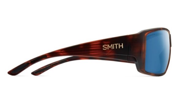 This photo shows a side view of the Smith Guide's Choice polarized sunglasses.