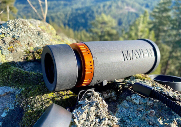 This photo shows the Maven CM.1 8x32 monocular outside during a hunt.