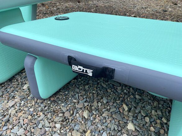 This photo shows the grab handle on the BOTE Inflatable Aero Table.