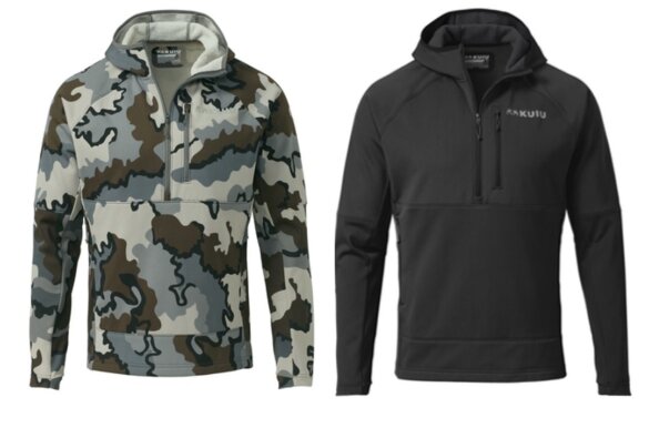 This hunting gift photo shows the new KUIU StrongFleece 235 Zip-T Hoodie midlayer for hunting.