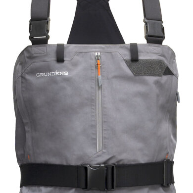 This photo shows a close-up of the new Grundens Vector Stockingfoot Waders for men.