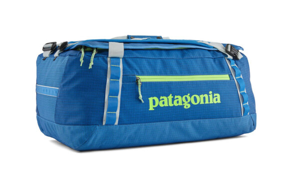 This photo shows the new Patagonia Black Hole Duffel 55L in the Matte Vessel Blue color option.