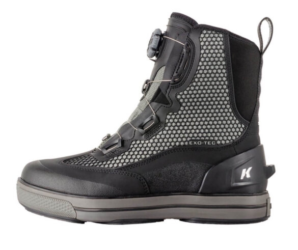 This product photo shows the Korkers Chrome Lite BOA men's wading boots.