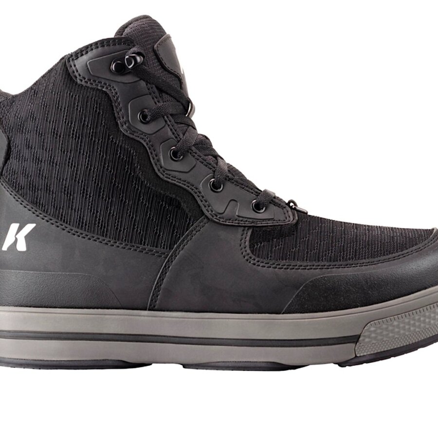 This photo shows the new Korkers 'Wade Lite' Stealth Sneaker wading boot.