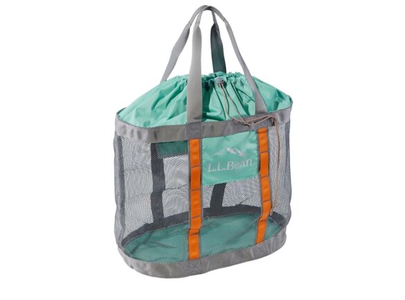 This product photo shows the L.L.Bean Adventure Mesh Gear Tote bag.