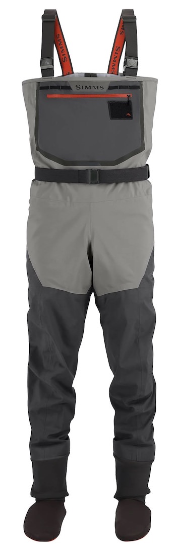 This product photo shows the men's Simms Freestone Waders for fishing.