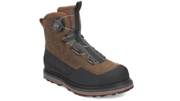Simms men's G3 Guide BOA Boot with a Vibram rubber sole option.