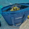 RTIC Everyday Insulted Tote Bag with the top open showing food inside.
